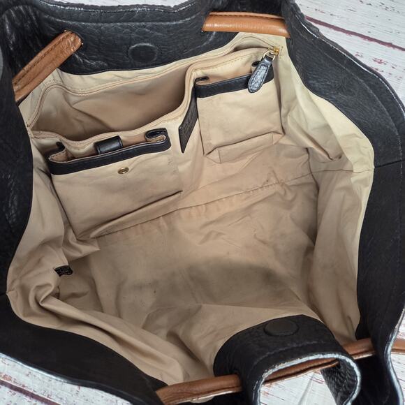 Cole Haan Genevieve Denny Pebbled Leather Drawstring Hobo Shoulder Bucket Bag - Picture 5 of 16